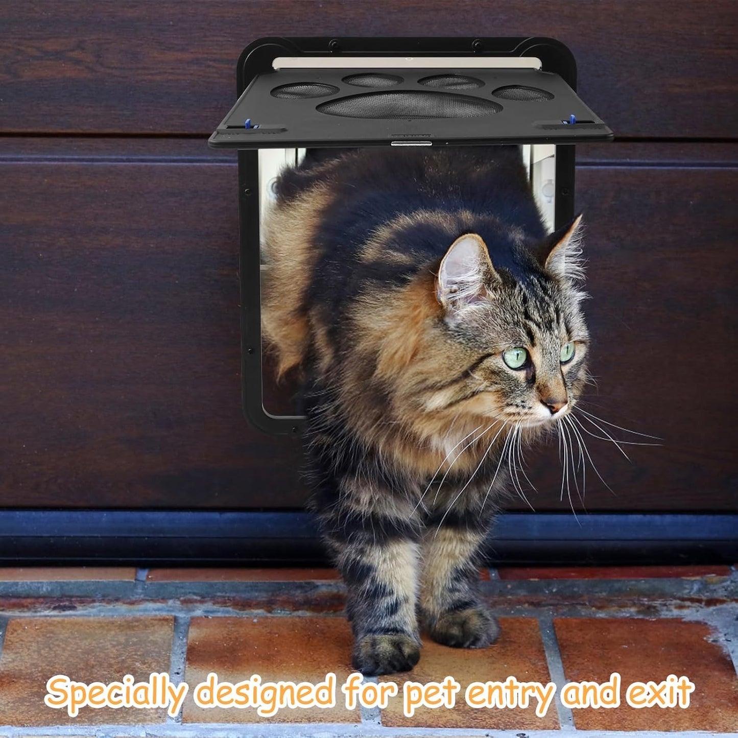 Magnetic Locking Cat and Dog Door with ABS Flap for Cats & Small Dogs, Easy Installation, Scratch Resistant
