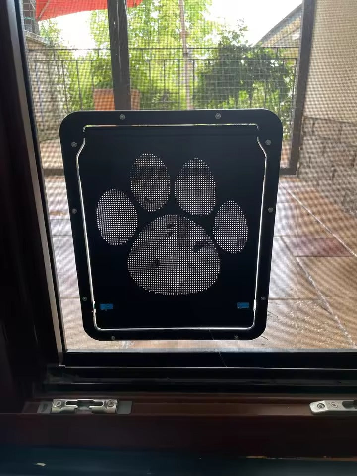 Magnetic Locking Cat and Dog Door with ABS Flap for Cats & Small Dogs, Easy Installation, Scratch Resistant