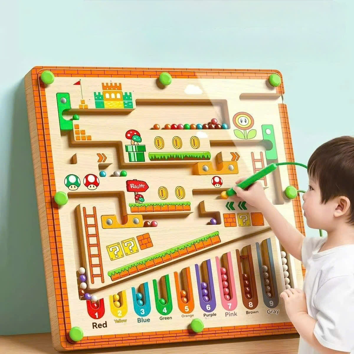 Magnetic Montessori Maze, Fine Motor Skill Toy, Compact and Portable, Safe for Ages 3+