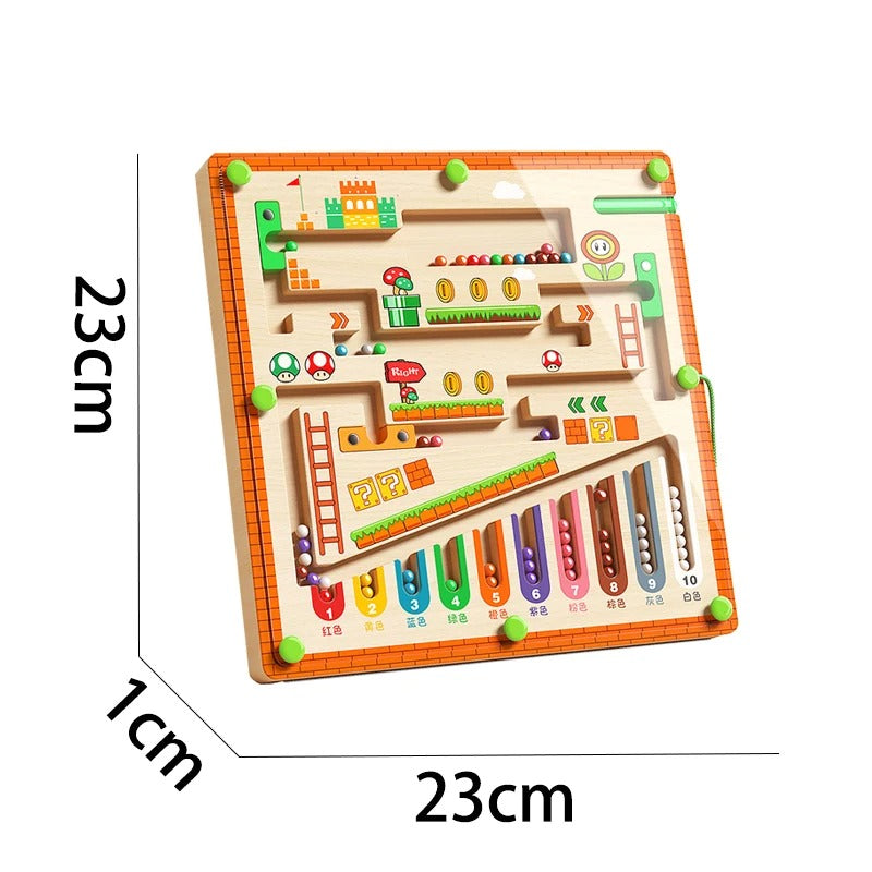 Magnetic Montessori Maze, Fine Motor Skill Toy, Compact and Portable, Safe for Ages 3+