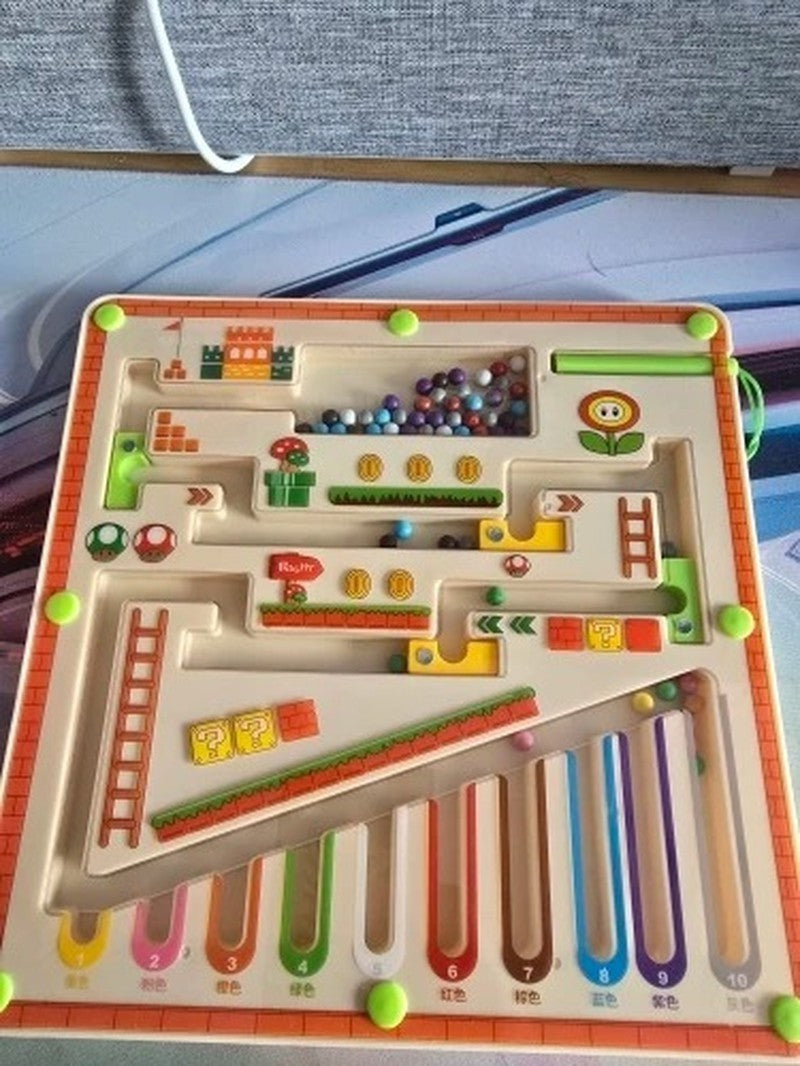 Magnetic Montessori Maze, Fine Motor Skill Toy, Compact and Portable, Safe for Ages 3+