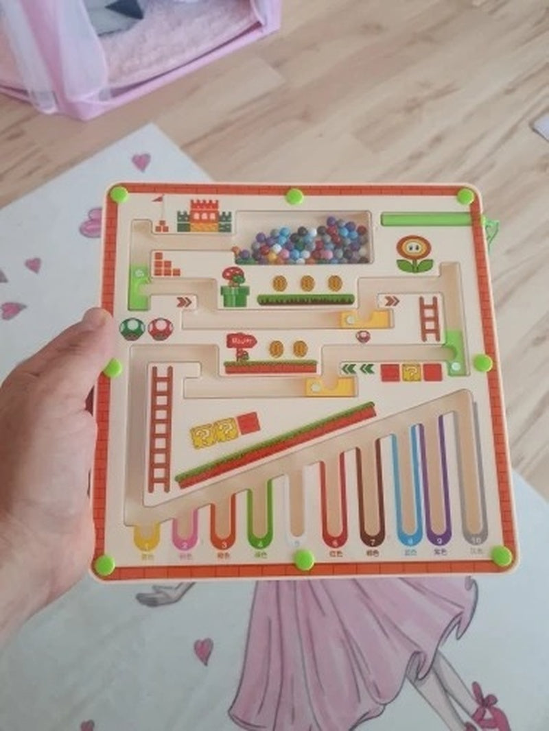 Magnetic Montessori Maze, Fine Motor Skill Toy, Compact and Portable, Safe for Ages 3+