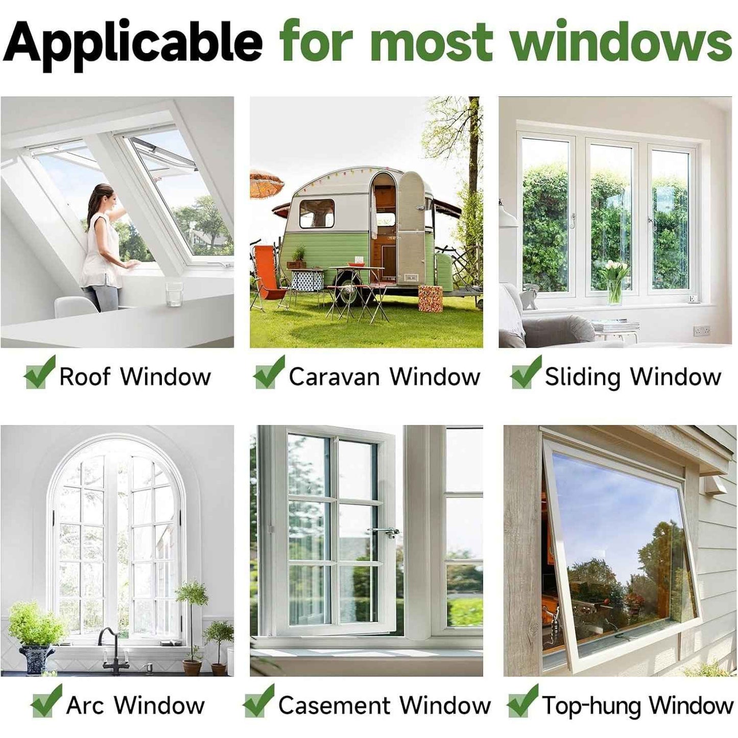 Magnetic Window Screen - Adjustable Fly Screen for Windows With Breathable, Easy Install, Adjustable, Self-Adhesive
