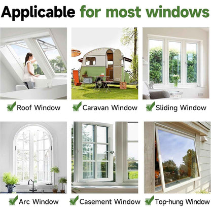 Magnetic Window Screen - Adjustable Fly Screen for Windows With Breathable, Easy Install, Adjustable, Self-Adhesive