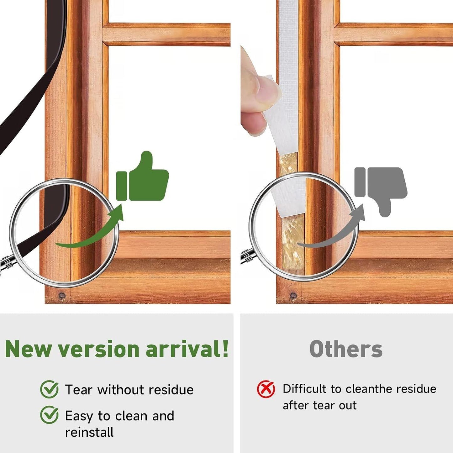 Magnetic Window Screen - Adjustable Fly Screen for Windows With Breathable, Easy Install, Adjustable, Self-Adhesive