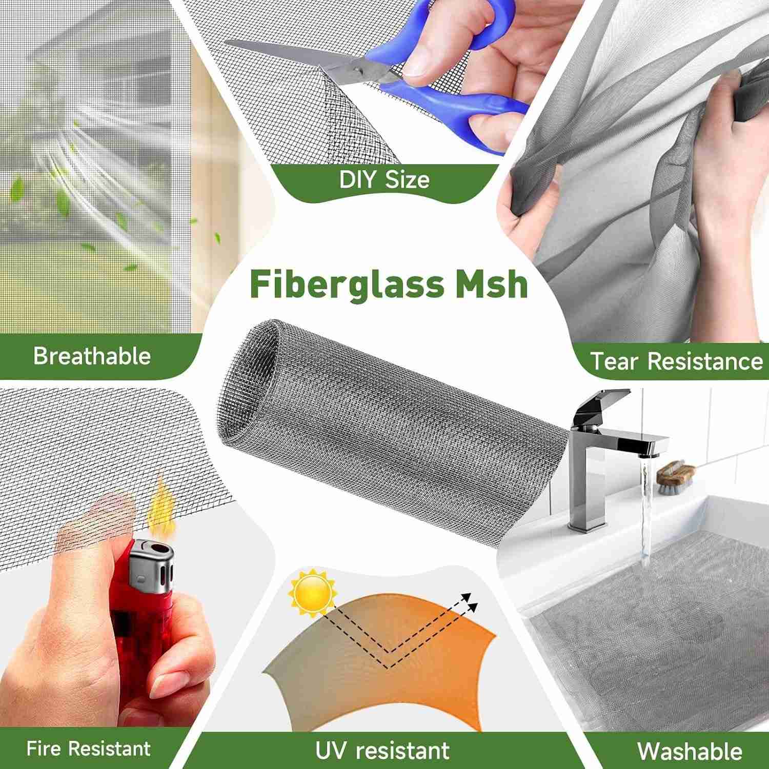 Magnetic Window Screen - Adjustable Fly Screen for Windows With Breathable, Easy Install, Adjustable, Self-Adhesive