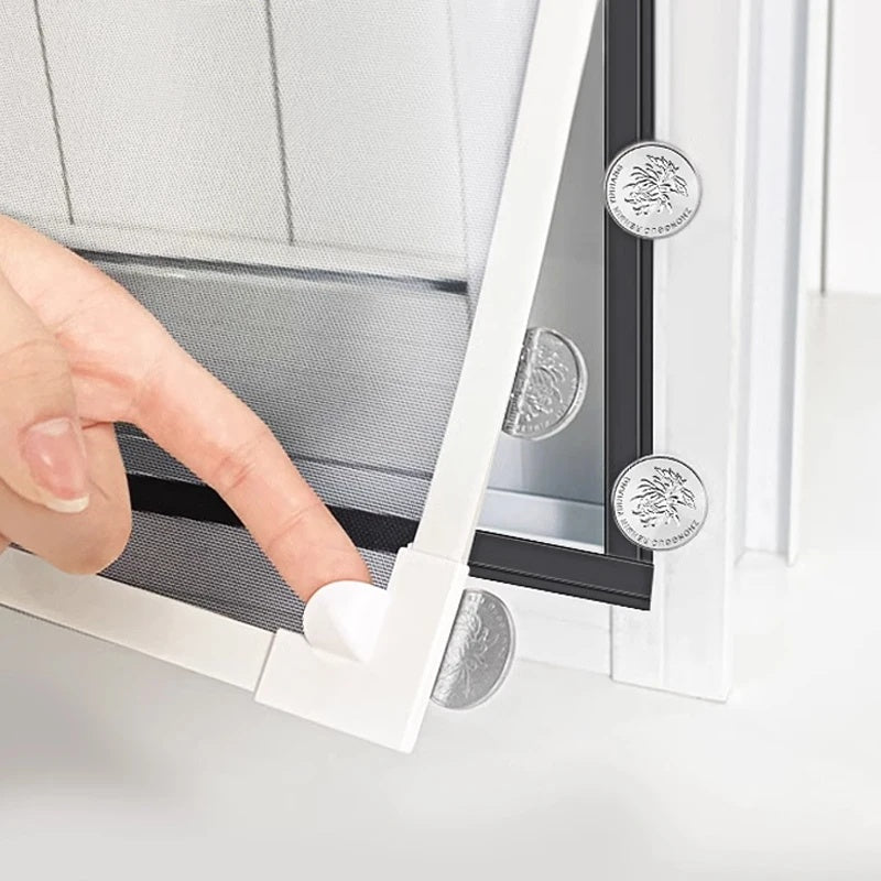 Magnetic Window Screen - Adjustable Fly Screen for Windows With Breathable, Easy Install, Adjustable, Self-Adhesive