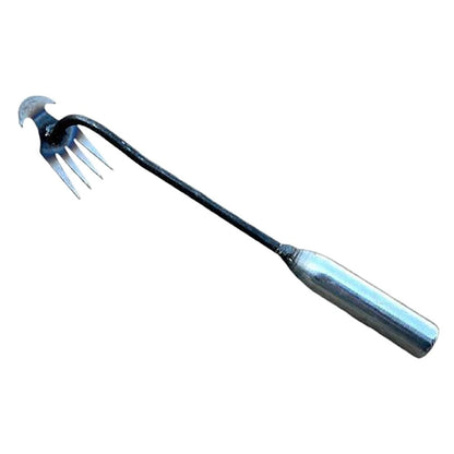Manganese Steel V-Fork Garden Weeder Tool with Handle