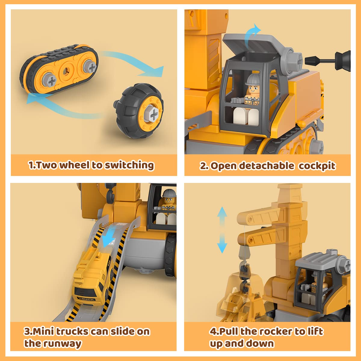 Master Builder Engineer Toy Set – Build Your Own Work Vehicle