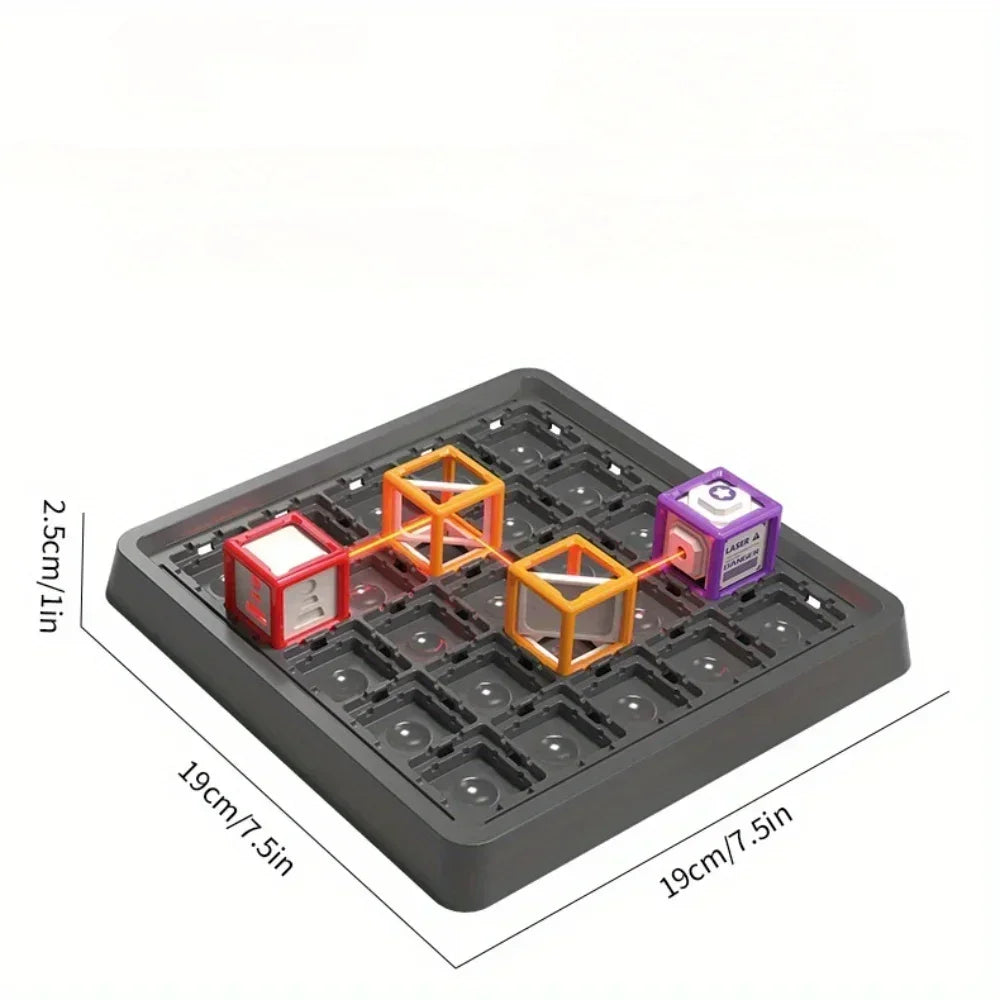 Maze Stacking Educational Toy with 60 Challenge Cards Included, Light-Up Target Cube,Safe for Ages 7+