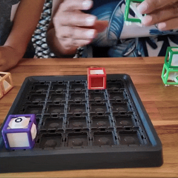 Maze Stacking Educational Toy with 60 Challenge Cards Included, Light-Up Target Cube,Safe for Ages 7+