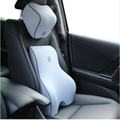 Memory Foam Car Seat Lumbar and Neck Pillow Set