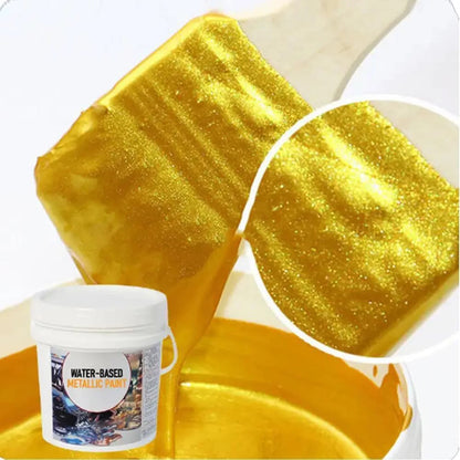 Metallic Gold Leaf Paint for Crafts – DIY Projects, Furniture Restoration, Artistic Detailing & Home Decor