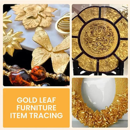 Metallic Gold Leaf Paint for Crafts – DIY Projects, Furniture Restoration, Artistic Detailing & Home Decor