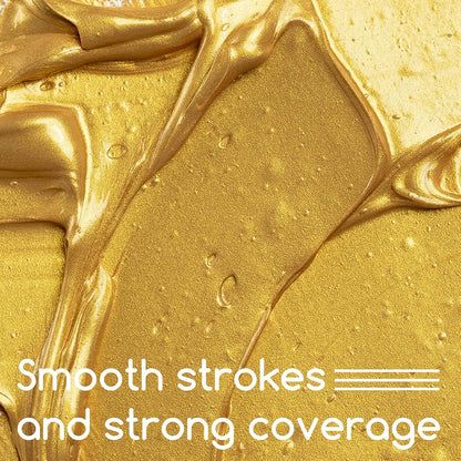 Metallic Gold Leaf Paint for Crafts – DIY Projects, Furniture Restoration, Artistic Detailing & Home Decor