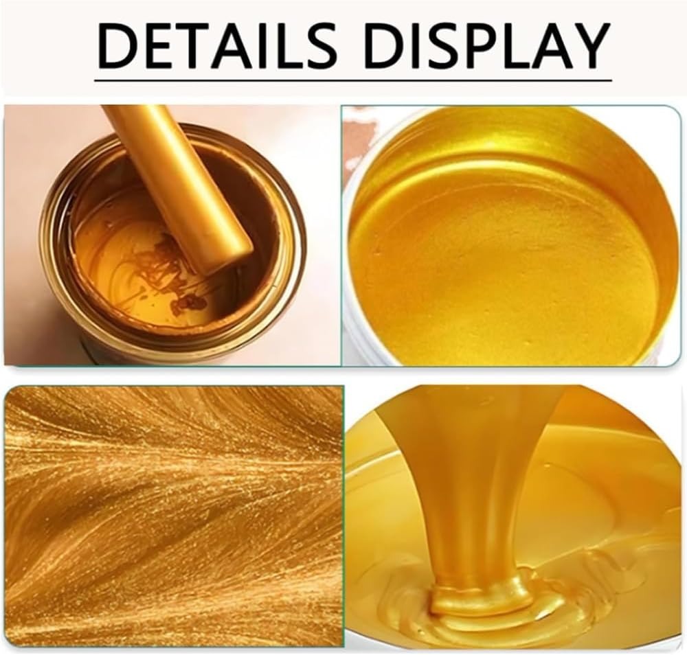 Metallic Gold Leaf Paint for Crafts – DIY Projects, Furniture Restoration, Artistic Detailing & Home Decor