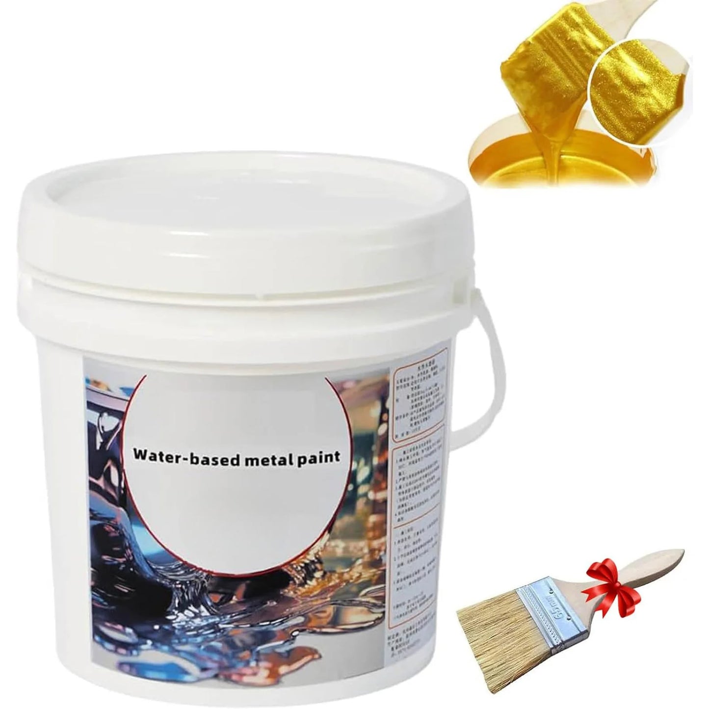 Metallic Gold Leaf Paint for Crafts – DIY Projects, Furniture Restoration, Artistic Detailing & Home Decor
