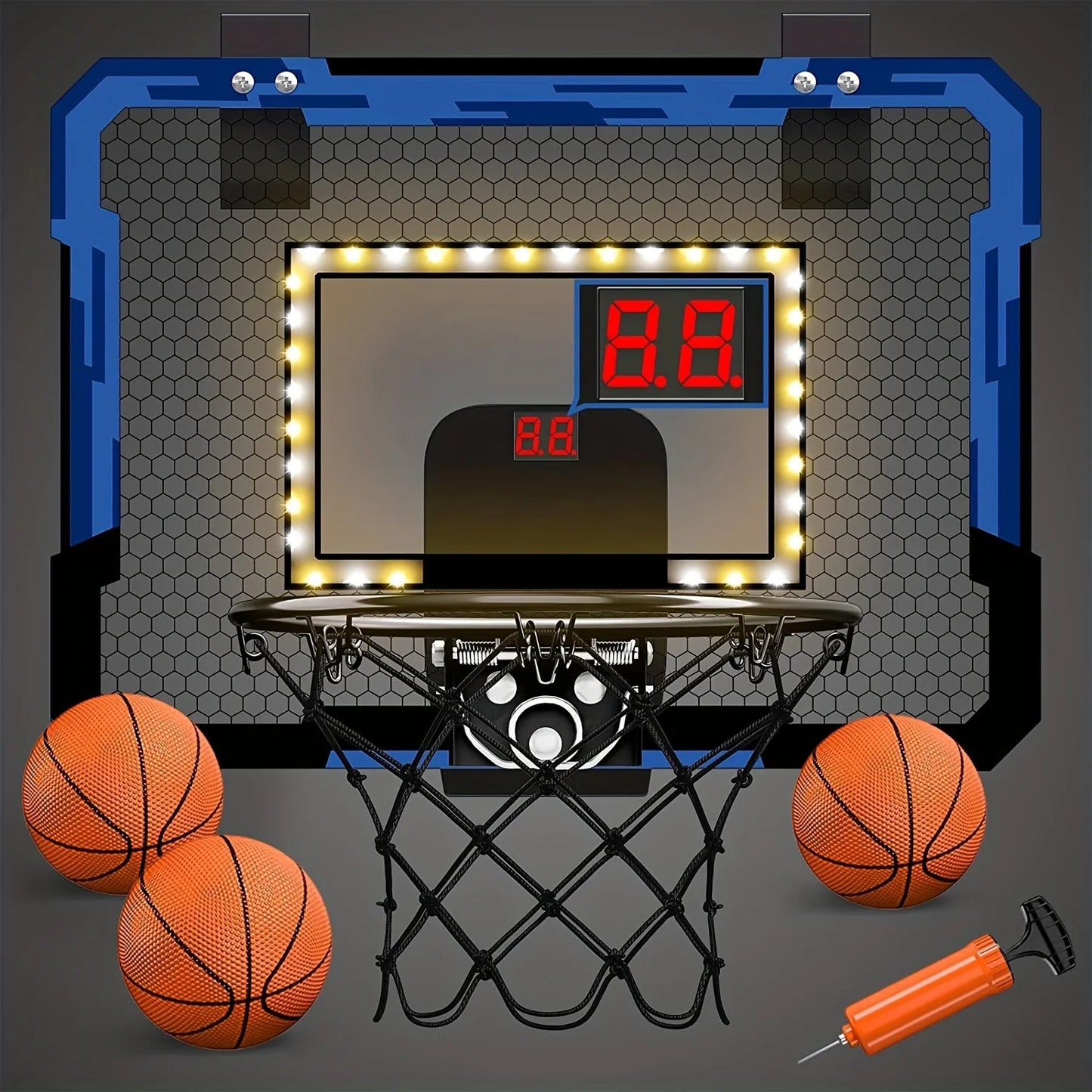Mini Basketball Hoop with Fixed Hanging, Real Shooting Fun, Durable Polypropylene, Quick Setup & Removal For Ages 3+