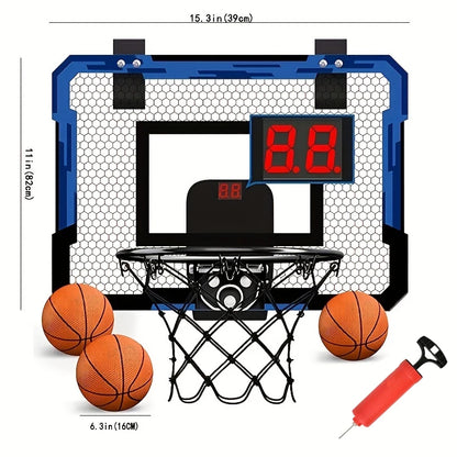 Mini Basketball Hoop with Fixed Hanging, Real Shooting Fun, Durable Polypropylene, Quick Setup & Removal For Ages 3+