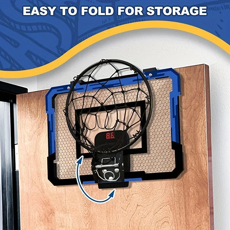 Mini Basketball Hoop with Fixed Hanging, Real Shooting Fun, Durable Polypropylene, Quick Setup & Removal For Ages 3+