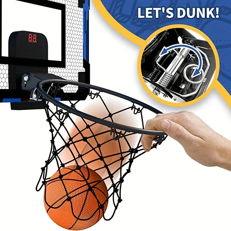 Mini Basketball Hoop with Fixed Hanging, Real Shooting Fun, Durable Polypropylene, Quick Setup & Removal For Ages 3+