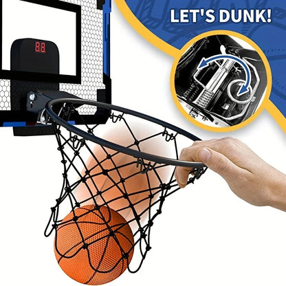 Mini Basketball Hoop with Fixed Hanging, Real Shooting Fun, Durable Polypropylene, Quick Setup & Removal For Ages 3+