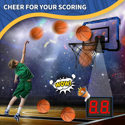 Mini Basketball Hoop with Fixed Hanging, Real Shooting Fun, Durable Polypropylene, Quick Setup & Removal For Ages 3+