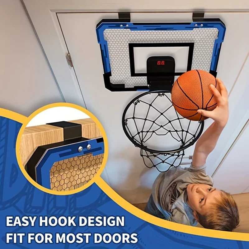 Mini Basketball Hoop with Fixed Hanging, Real Shooting Fun, Durable Polypropylene, Quick Setup & Removal For Ages 3+