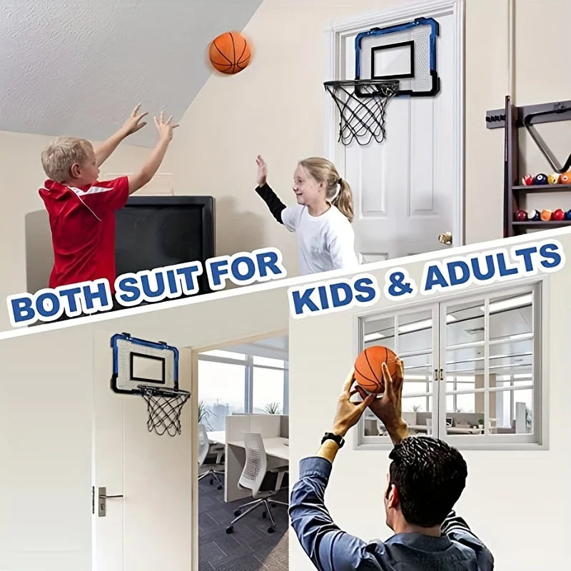 Mini Basketball Hoop with Fixed Hanging, Real Shooting Fun, Durable Polypropylene, Quick Setup & Removal For Ages 3+
