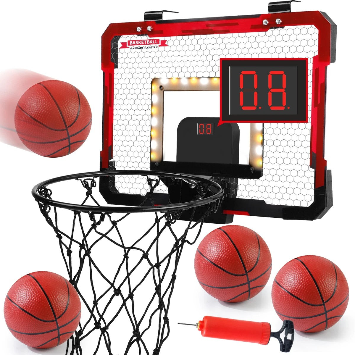 Mini Basketball Hoop with Fixed Hanging, Real Shooting Fun, Durable Polypropylene, Quick Setup & Removal For Ages 3+