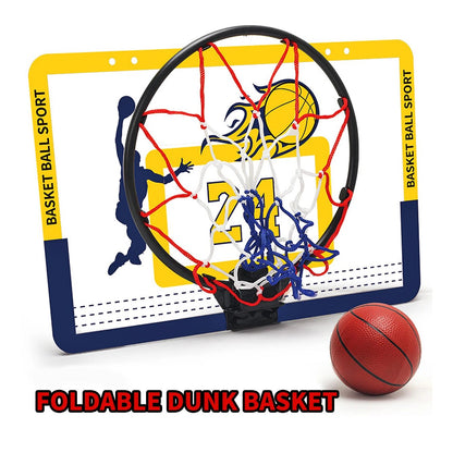 Mini Basketball Hoop with Indoor & Outdoor, Foldable, Silent, Durable Plastic For Ages 3+