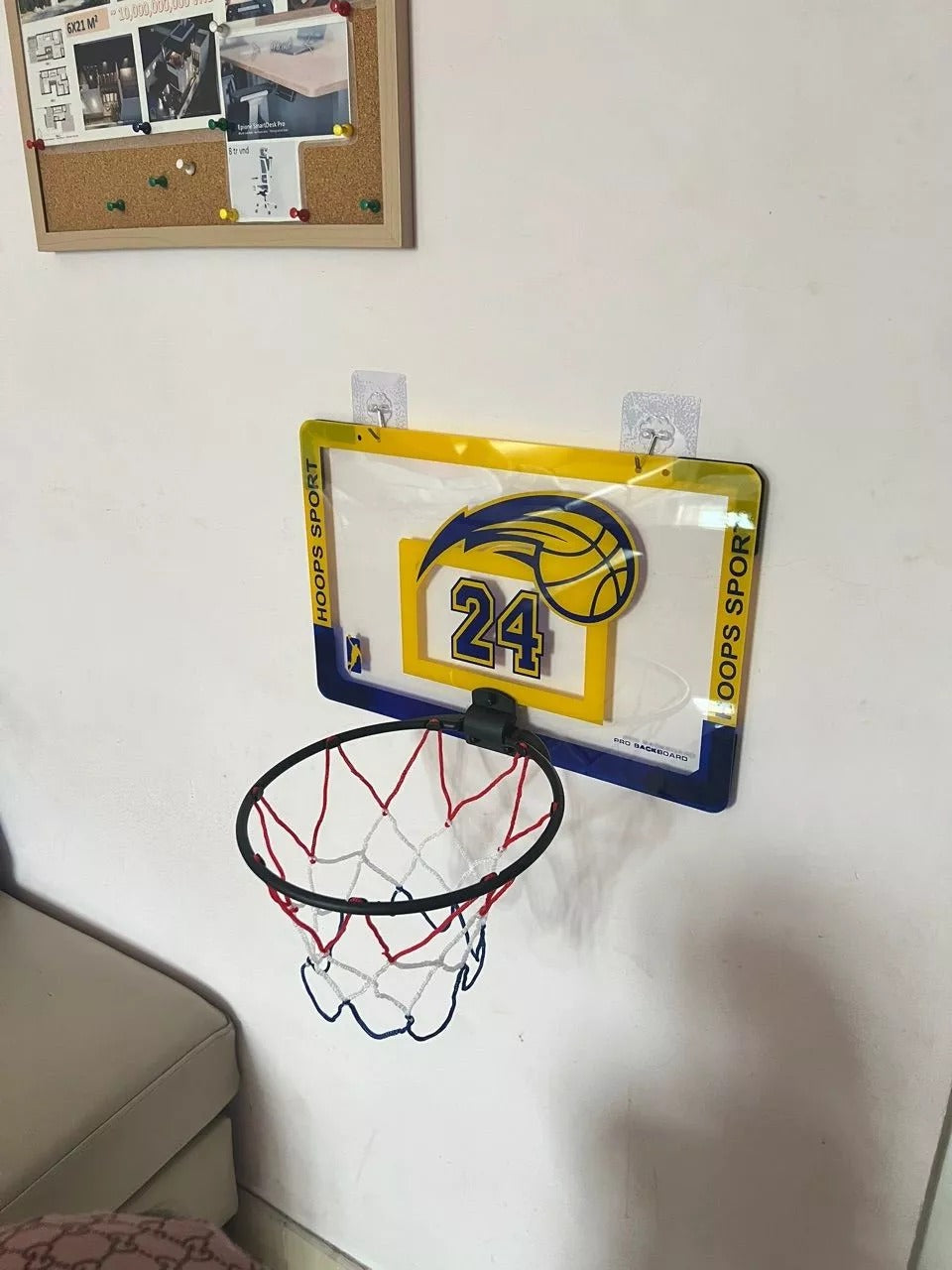 Mini Basketball Hoop with Indoor & Outdoor, Foldable, Silent, Durable Plastic For Ages 3+