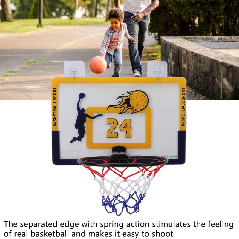 Mini Basketball Hoop with Indoor & Outdoor, Foldable, Silent, Durable Plastic For Ages 3+