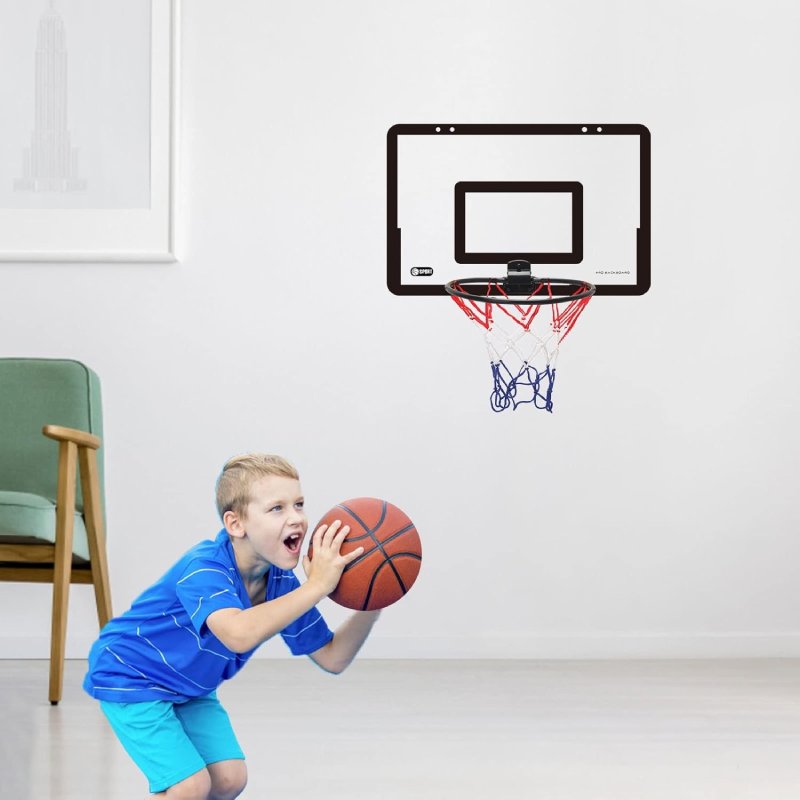 Mini Basketball Hoop with Indoor & Outdoor, Foldable, Silent, Durable Plastic For Ages 3+