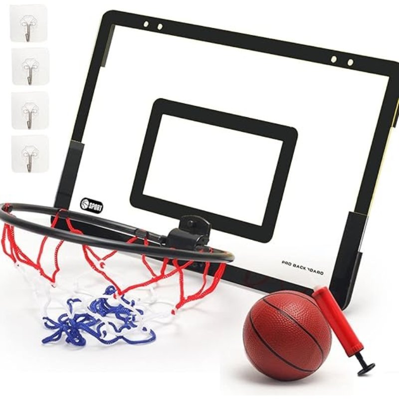 Mini Basketball Hoop with Indoor & Outdoor, Foldable, Silent, Durable Plastic For Ages 3+