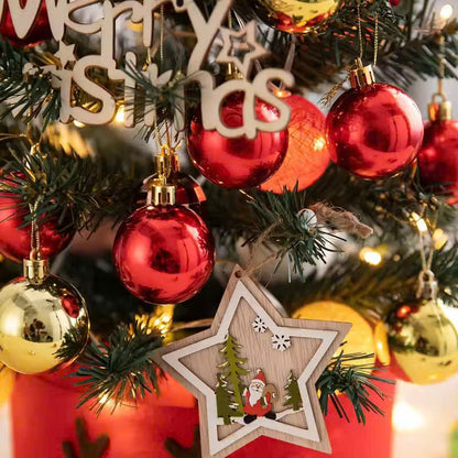 Mini Decorative Christmas Tree for Desktop with LED Lights, Safe Materials, Easy to Install and Disassemble