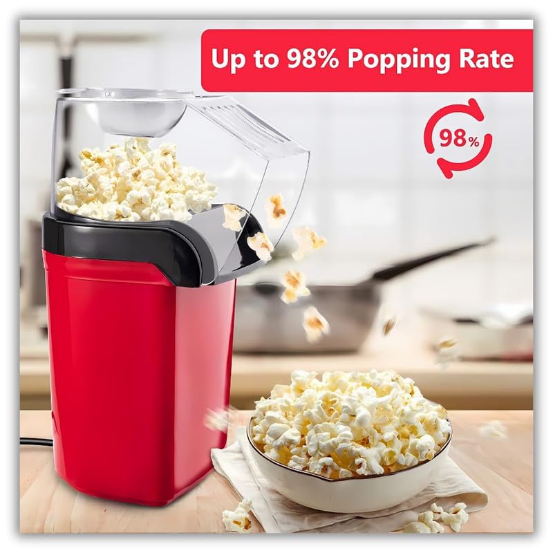 Mini Home Popcorn Maker with High Popping Rate and One-Button Operation – Perfect for Parties and Movie Nights
