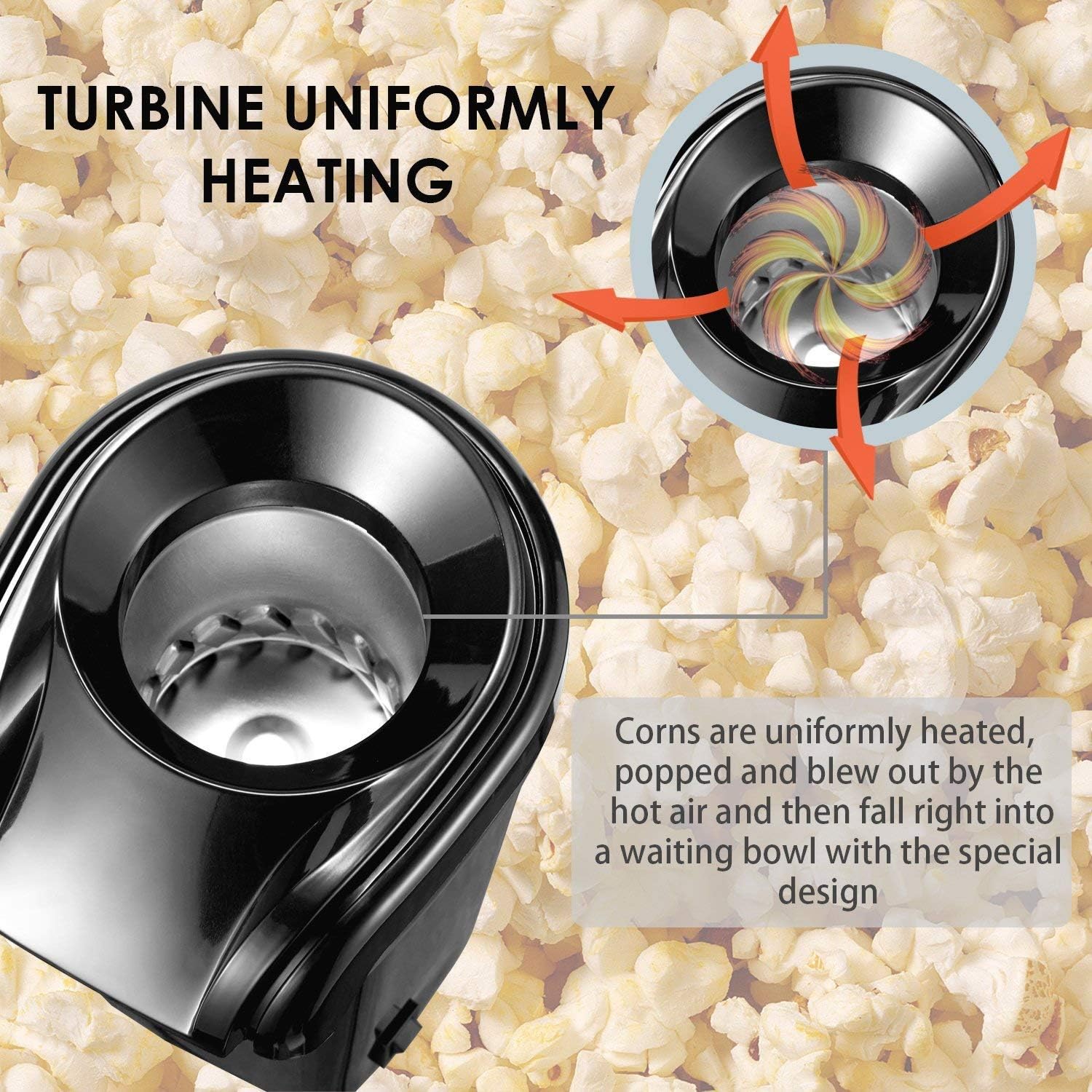 Mini Home Popcorn Maker with High Popping Rate and One-Button Operation – Perfect for Parties and Movie Nights