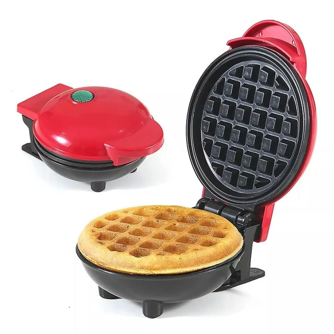 Mini Portable Waffle Maker with 350W Fast Heating, Compact & Lightweight, Easy to Use and Clean
