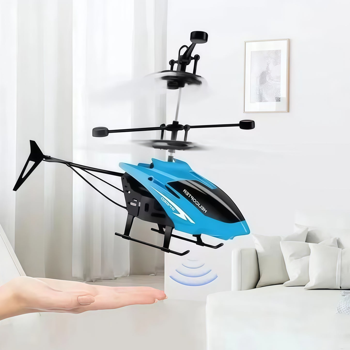 Mini Remote Control Helicopter Toy, Rechargeable, Fall-Resistant, LED Lights, Safe for Ages 3+