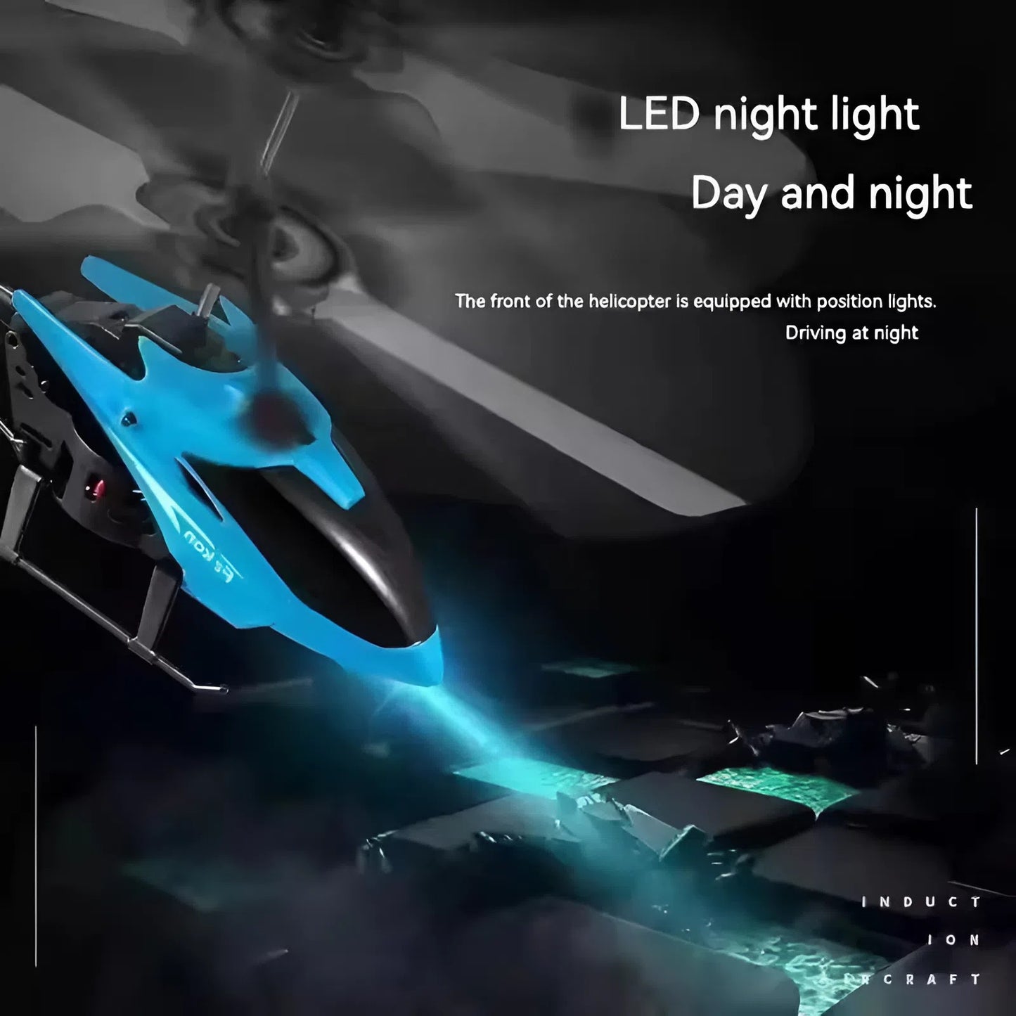 Mini Remote Control Helicopter Toy, Rechargeable, Fall-Resistant, LED Lights, Safe for Ages 3+