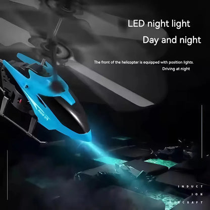 Mini Remote Control Helicopter Toy, Rechargeable, Fall-Resistant, LED Lights, Safe for Ages 3+