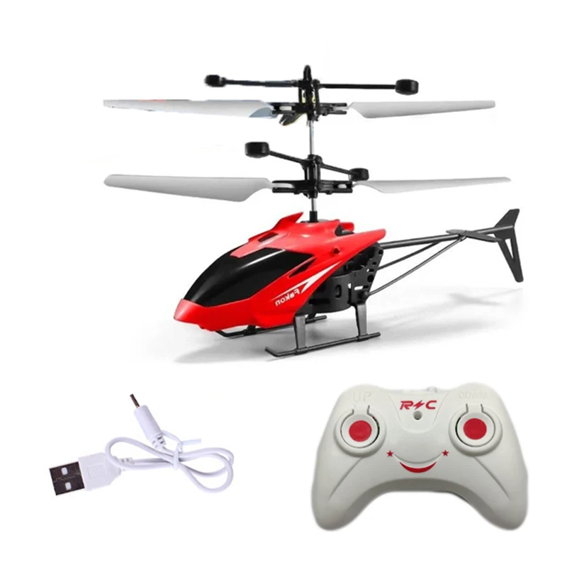 Mini Remote Control Helicopter Toy, Rechargeable, Fall-Resistant, LED Lights, Safe for Ages 3+