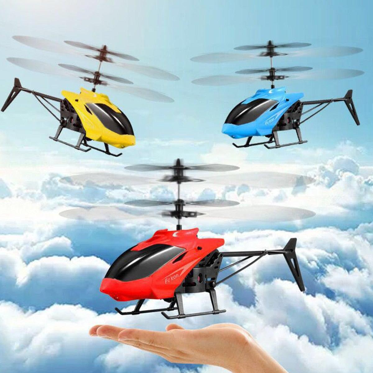 Mini Remote Control Helicopter Toy, Rechargeable, Fall-Resistant, LED Lights, Safe for Ages 3+