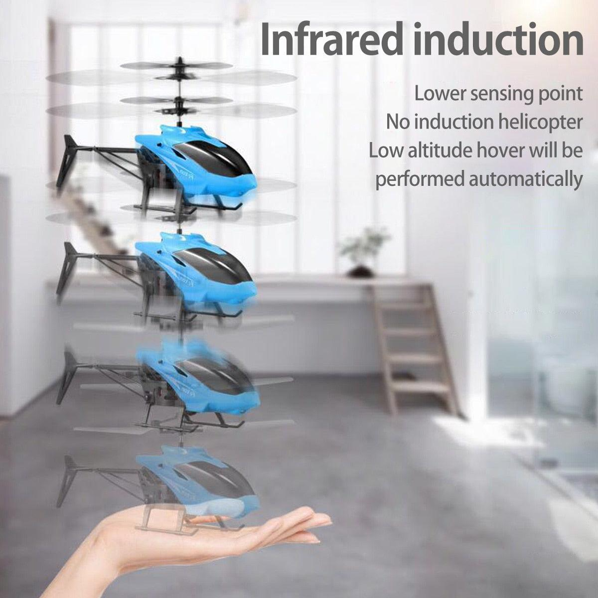 Mini Remote Control Helicopter Toy, Rechargeable, Fall-Resistant, LED Lights, Safe for Ages 3+