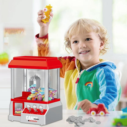 Miniature Candy Grabber with Manual Joystick Control, Retro Arcade Design, and Music & Sound Effects, Safe for Ages 3+