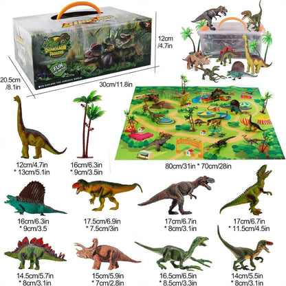 Minifigure Dinosaur Toy Jurassic Park Jungle Set With Educational, Realistic, Giftable, Safe for Ages 3+