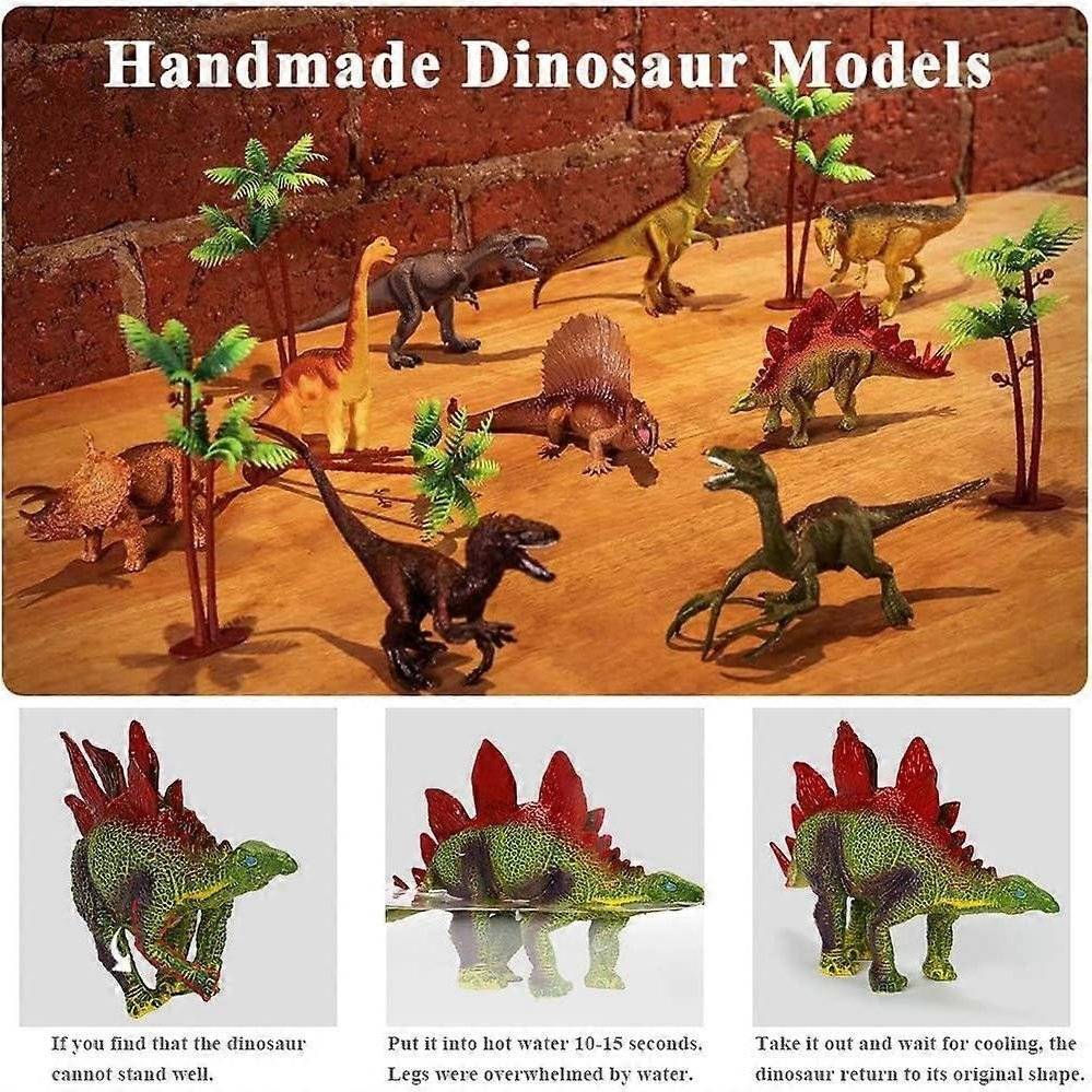 Minifigure Dinosaur Toy Jurassic Park Jungle Set With Educational, Realistic, Giftable, Safe for Ages 3+