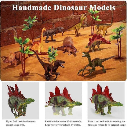 Minifigure Dinosaur Toy Jurassic Park Jungle Set With Educational, Realistic, Giftable, Safe for Ages 3+