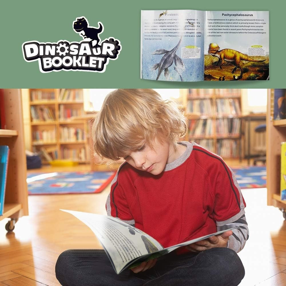 Minifigure Dinosaur Toy Jurassic Park Jungle Set With Educational, Realistic, Giftable, Safe for Ages 3+